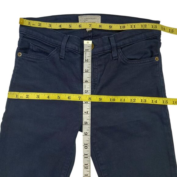 Current/Elliott The Ankle Skinny Jeans Womens 27/0 Navy Stretch Mid Rise Denim - Picture 7 of 11